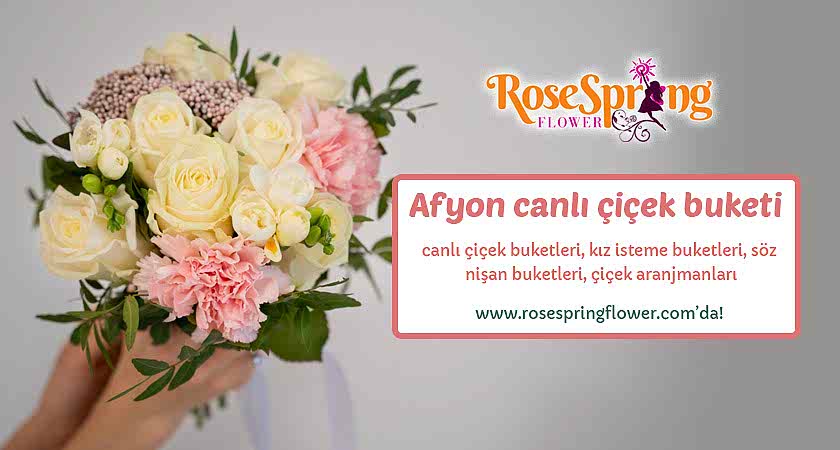 Afyon canlı çiçek buketi